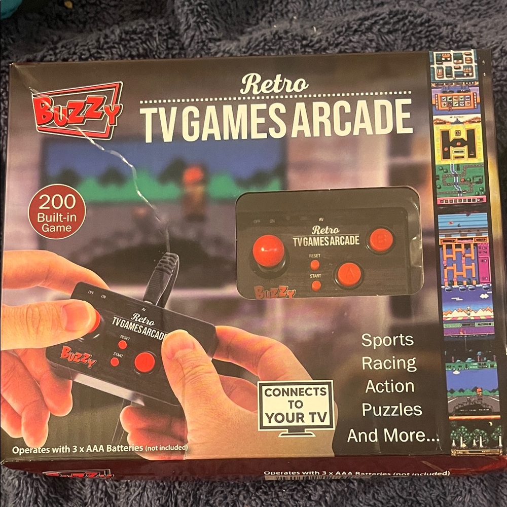 Retro TV Games Arcade - Black and Red